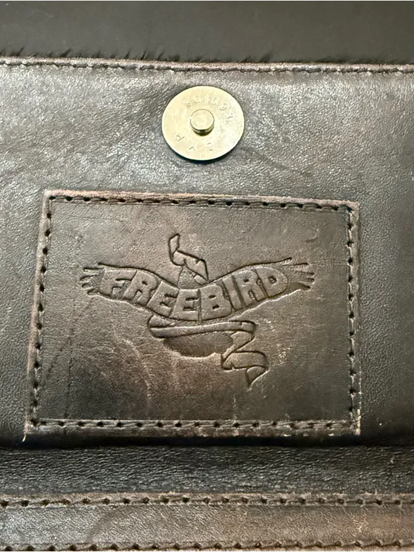 FREEBIRD By Steven Lola Black Calf Hair Leather Wallet Clutch Crossbody Bag - Image 5