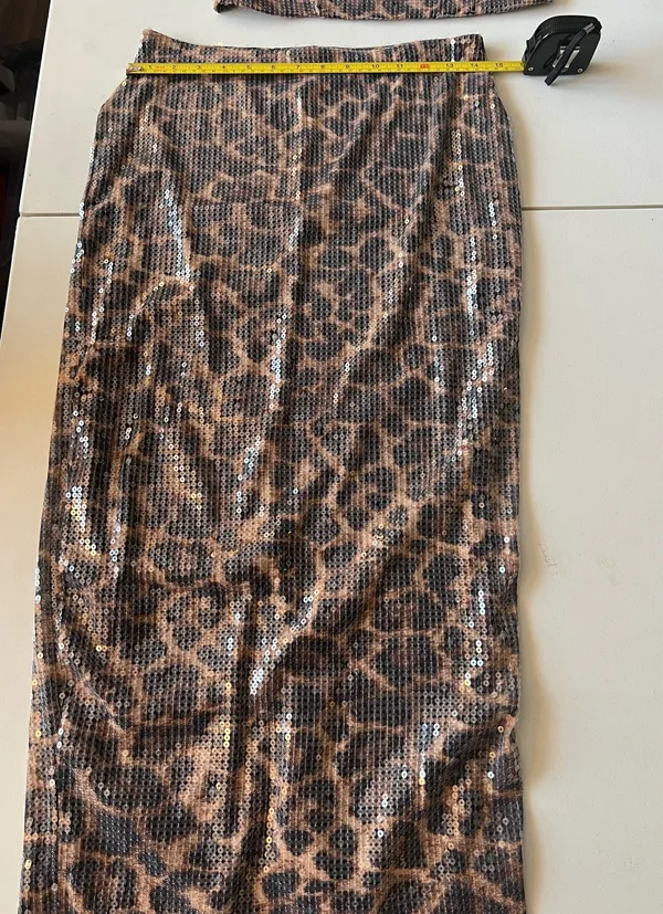 No Boundaries Snake Print Sequin Skirt Set - Image 8