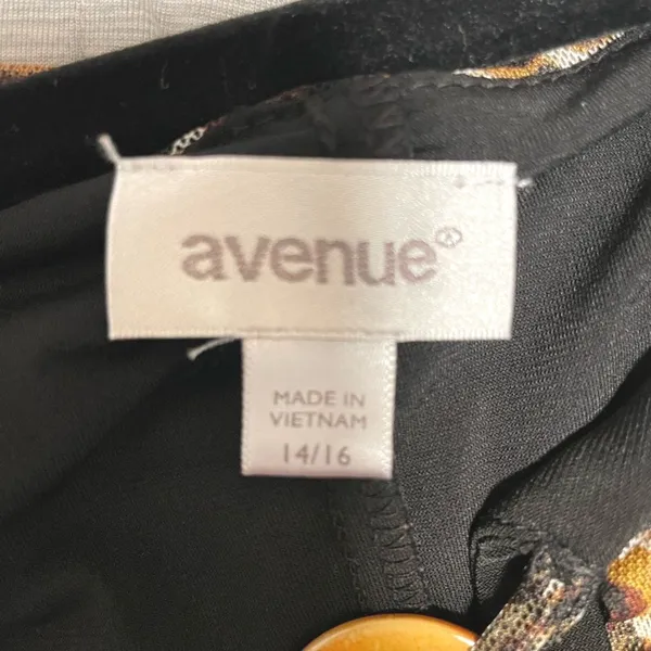 Avenue Tank Top Brown & Black‎ Leopard Print Layered Ring Detail Womens 14/16 - Image 5