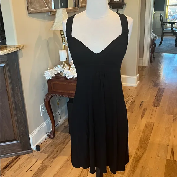 Guess Black Knit Flowy Criss Cross Back Dress for Beach Travel Summer - Image 5