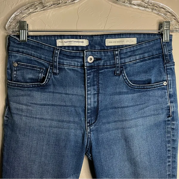 Pilcro for Anthropologie High Rise Bootcut Released Hem Crop Denim‎ Jeans - Image 3