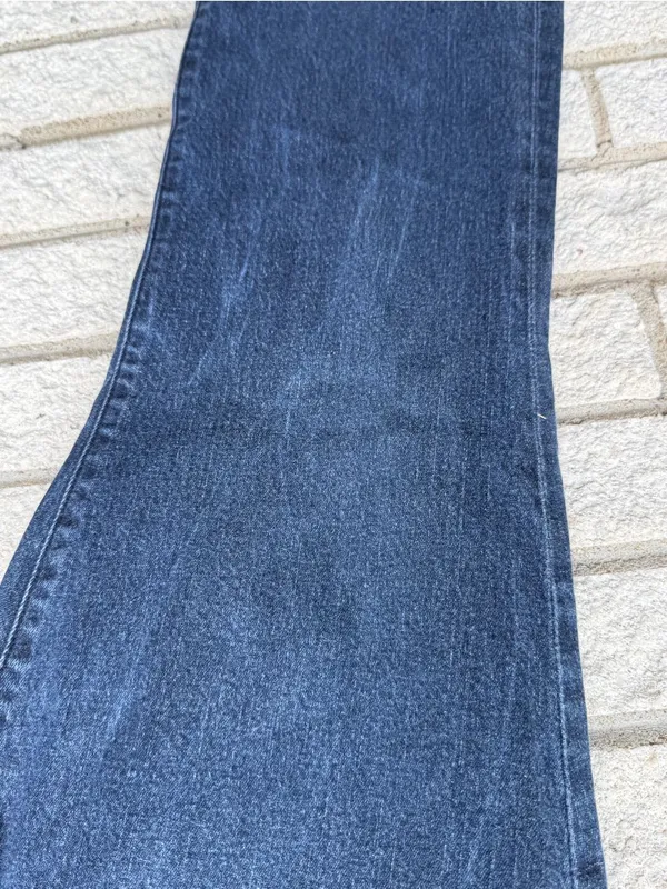 New York & Company Dark Indigo Wide Leg Flare Jeans - Image 5