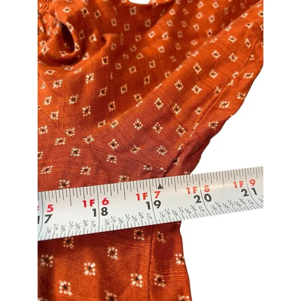 Universal Threads Orange Patterned Long Sleeve  Pullover Lightweight Top XS - Image 12
