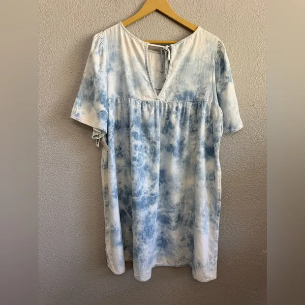 NWT Old Navy Tie Dye Jean Swing Dress Size Large - Image 3