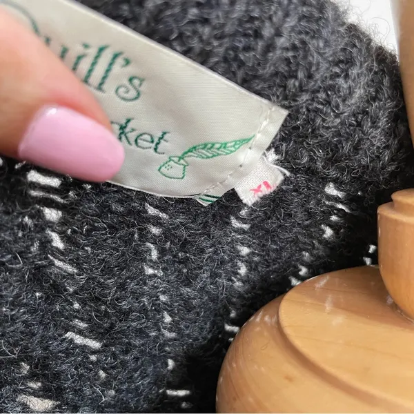 Quills | Vintage Gray Ireland Cable Knit Wool Sweater - Image 3