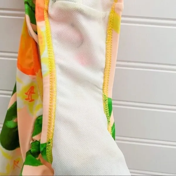 Swimsuit‎ Size 6 Green Palm Tree Print Surplice V Neck One Piece Tropical Beach - Image 5