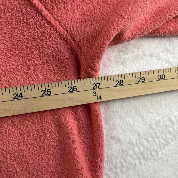 Old Navy XL Long Sleeve Half Zip‎ Oversized Textured Sweatshirt Women's Pink - Image 12