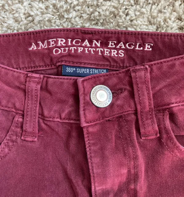 Maroon Red Super Super Stretch Jeggings - Image 3