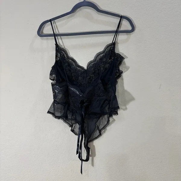 Midnight Hour Lace Lingerie Bodysuit Sz M Womens Sexy Vacation Honeymoon Goth - Image 4
