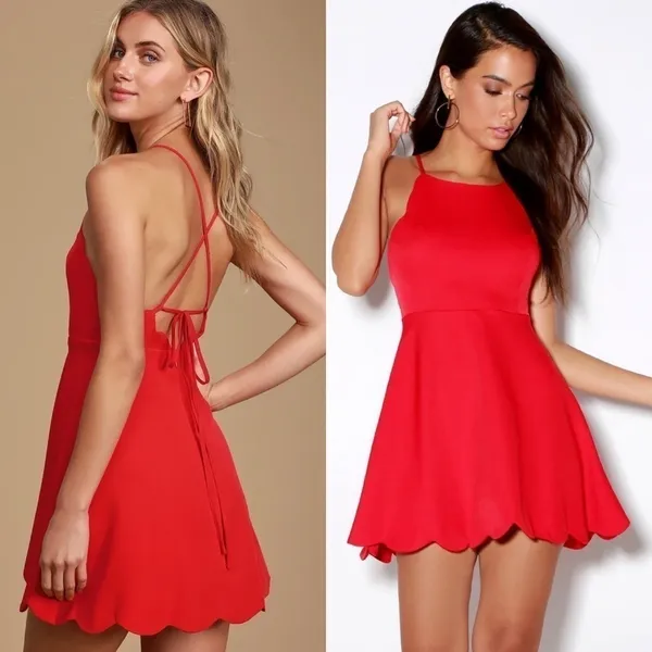Lulus Play‎ On Curves Backless Dress in Red Size Medium - Image 8