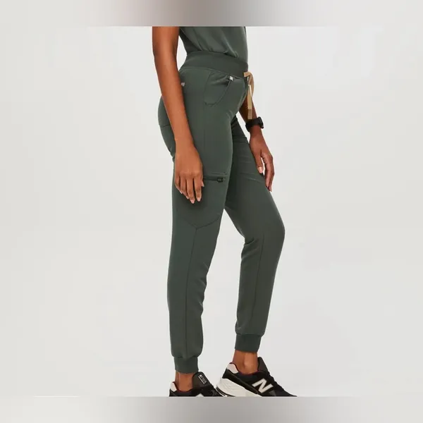 NWT Figs Green High Waisted Zamora Scrub Pants - Image 2
