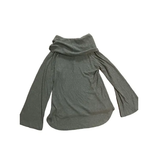 Anthropologie‎ Maeve Maurisa Cowlneck Thermal Sweater XS Olive green - Image 4