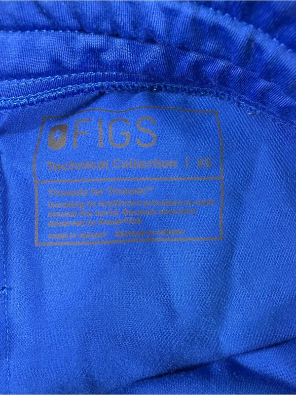Figs Women's Technical Collection Royal Blue Joggers with Drawstring - Image 6