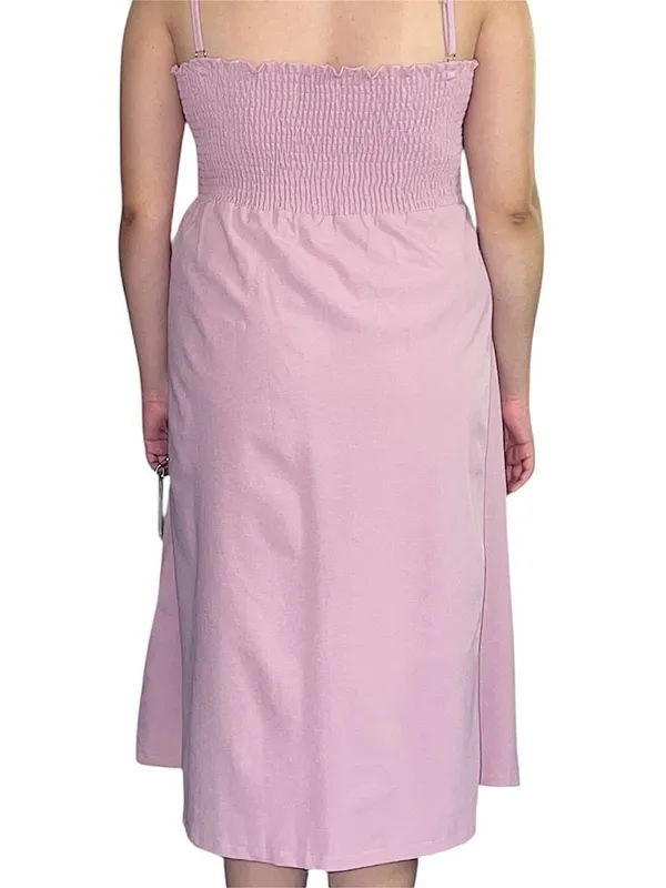Yidarton Coquette Pink Midi Dress - Image 3