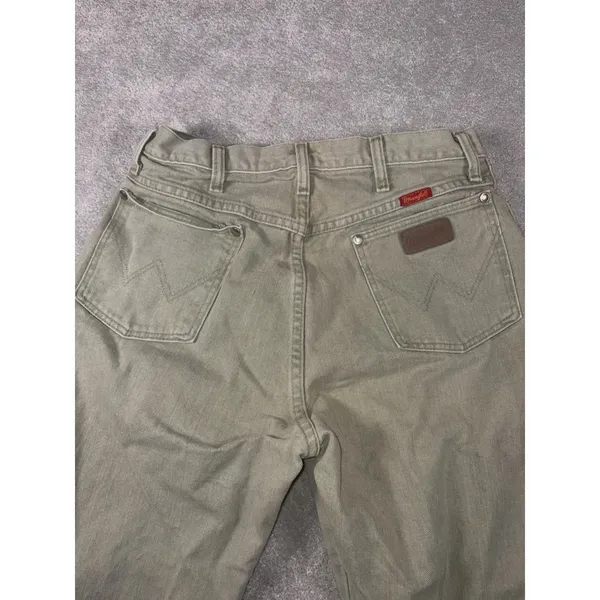 VTG Women's 90s Denim Wrangler Jeans WPL6428 15x32‎ (30x32) Cowgirl Cut Green - Image 6