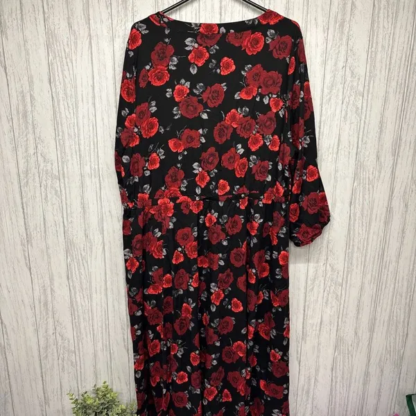 Womens Size 2 2X Torrid Midi Neck Tie Floral Dress NWT - Image 10