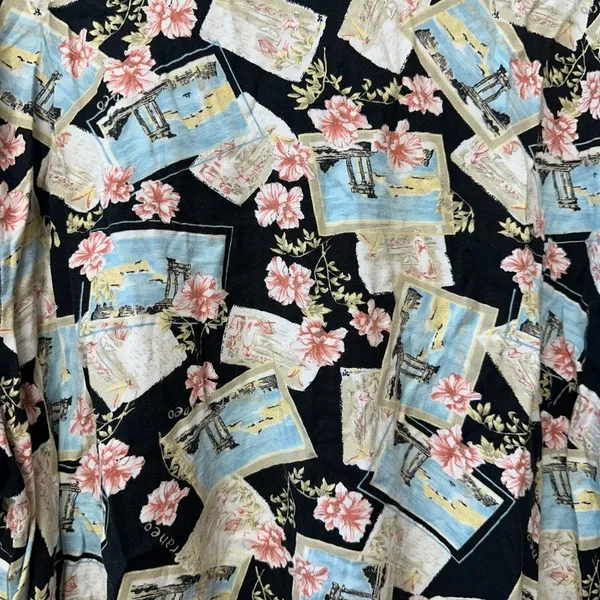 Bahama Beach Woman Y2K Pattern Gyaru button‎ up Black Size 3X - Image 7