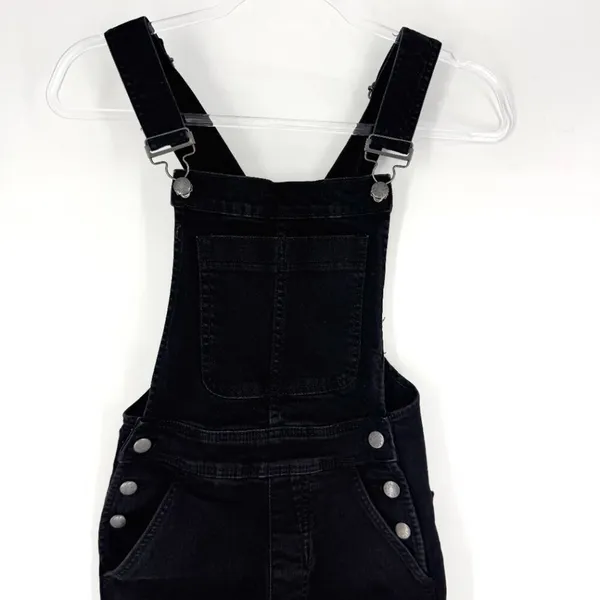 J. Crew Black‎ Denim Bib Overalls Size XXS - Image 3