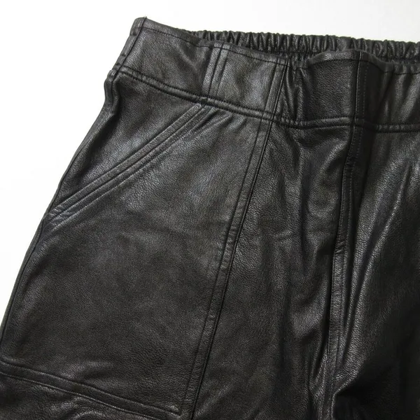 NWT Spanx Leather Like Jogger in Noir Black Faux Vegan Pull-on Pants 2X - Image 3