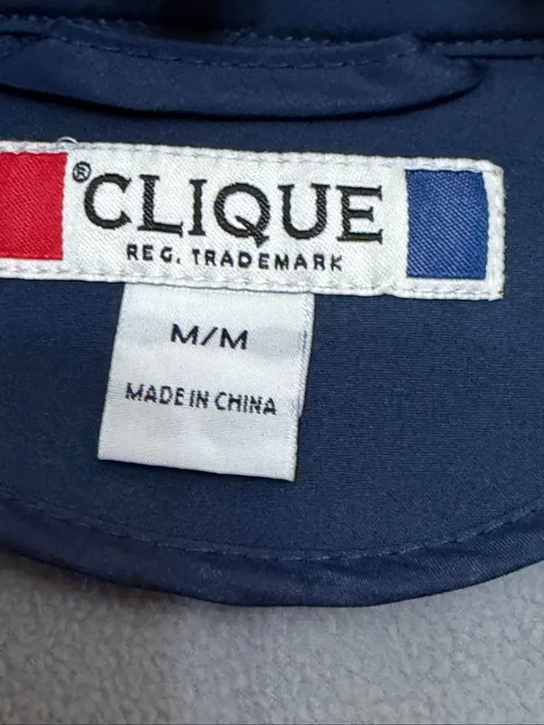 Clique Women’s Medium Blue Black Softshell Full Zip Jacket Outdoor (9222) - Image 5