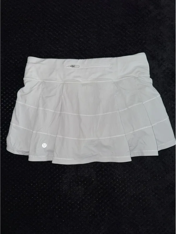 Lululemon Pace Rival Skirt II Regular Wildcats Logo Stretch White Size 6 - Image 6