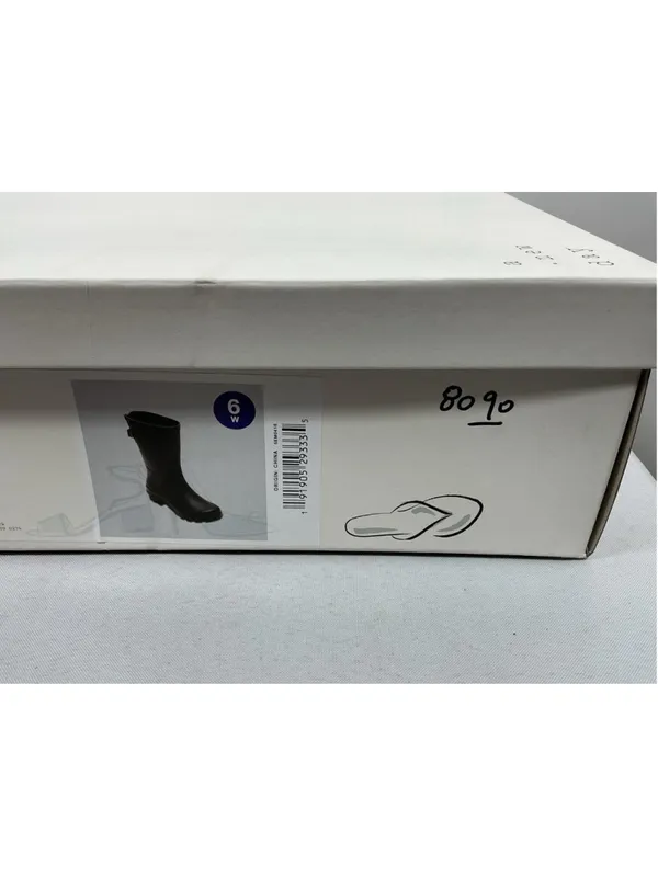 Womans New In Box A New Day Vickie Midcalf Rainboots Black 6W Pullon - Image 3