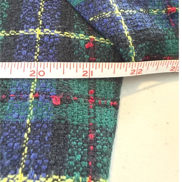 Vintage Sag Harbor Plaid Blazer Jacket Green Tartan Collarless Lined Size 14‎ - Image 11