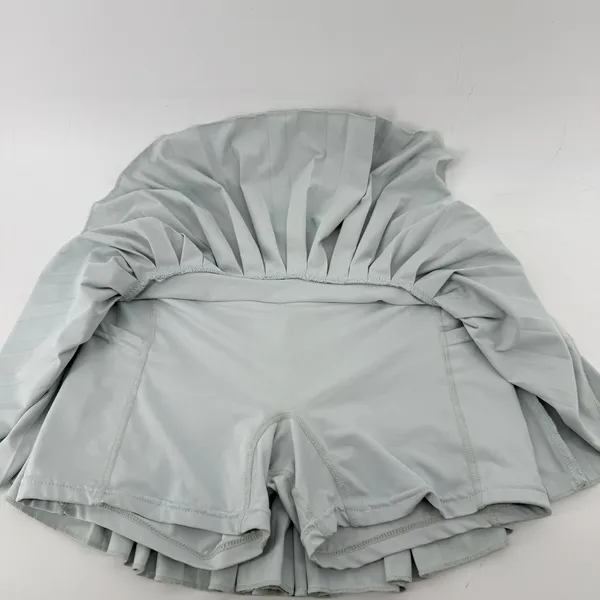 Gold Hinge Pleated Tennis Skirt Skort Mist Light Blue Gray Women S Preppy - Image 4