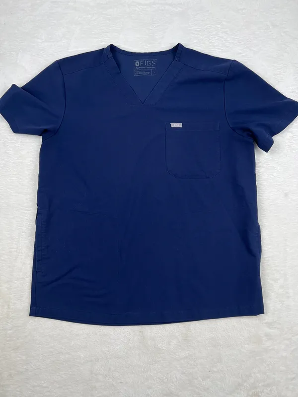 FIGS Men’s Scrub Set Navy Chisec Top L Axim Cargo Pants M - Image 2