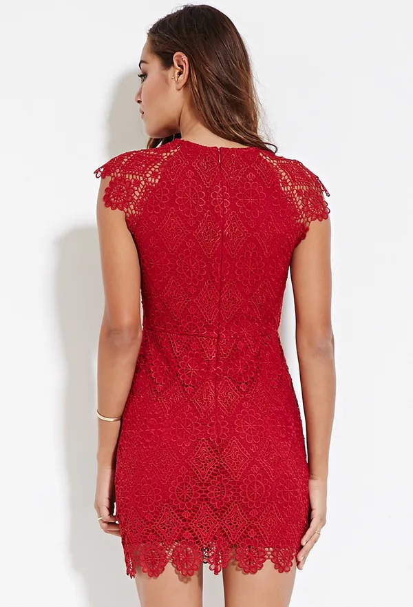 Red Lace Dress - Image 2