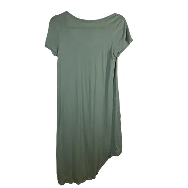 Project Social T‎ Womens Sage Green High Low Scoop Neck T-Shirt Dress Size Small - Image 2