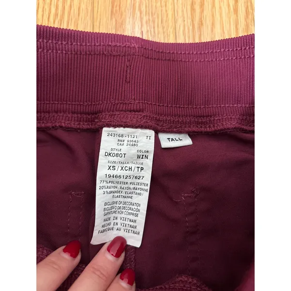 Dickies Tall XS Burgundy Drawstring Cargo Pants - Image 8