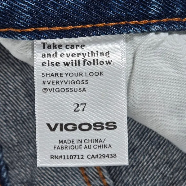 Vigoss Royce 70s Stovepipe Pant Blue Jeans‎ 27 NWT - Image 7