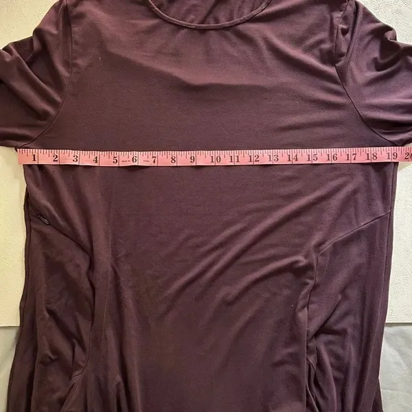 Betabrand Long Sleeve Pocket Dress Women’s Size L Burgundy Plum Work Casual - Image 6