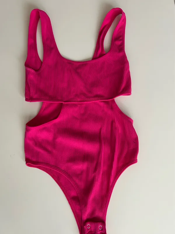 Garage pink ribbed bodysuit  - Image 2