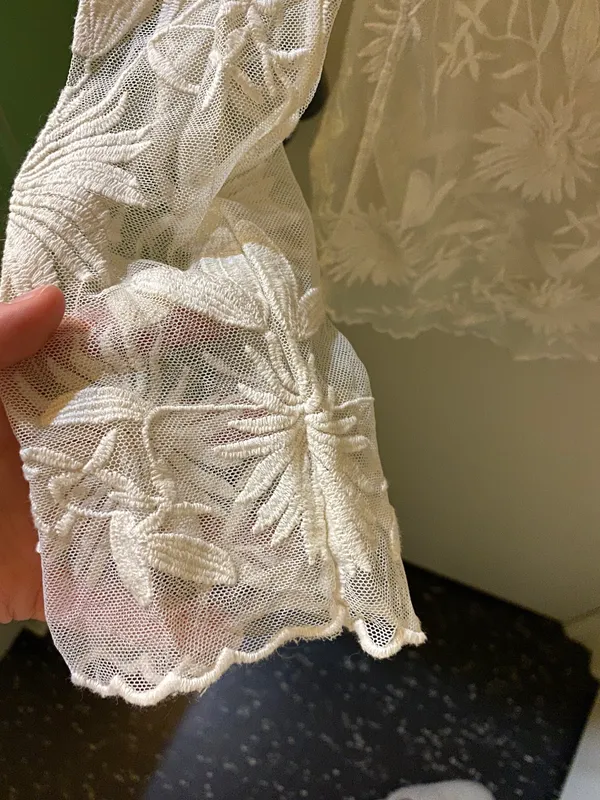 Anthropologie Everleigh Floral Lace Long Sleeve Shirt - Image 2