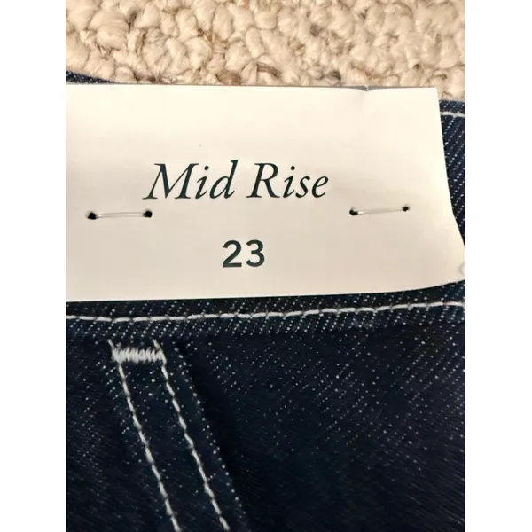 NWT Abercrombie & Fitch Denim Micro Mini Skirt Size 23 Dark Wash Y2K Indie - Image 5