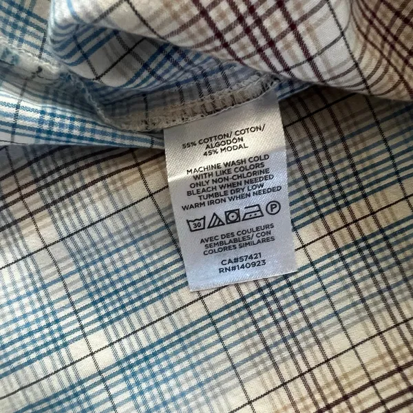 Ann Taylor NWT LOFT Blue Plaid Ruffle Button Down Blouse | Women’s Medium - Image 4
