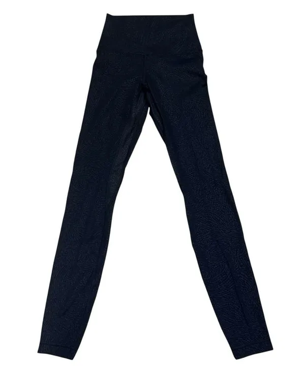 Lululemon Align High Rise Black Emboss Leggings - Image 2