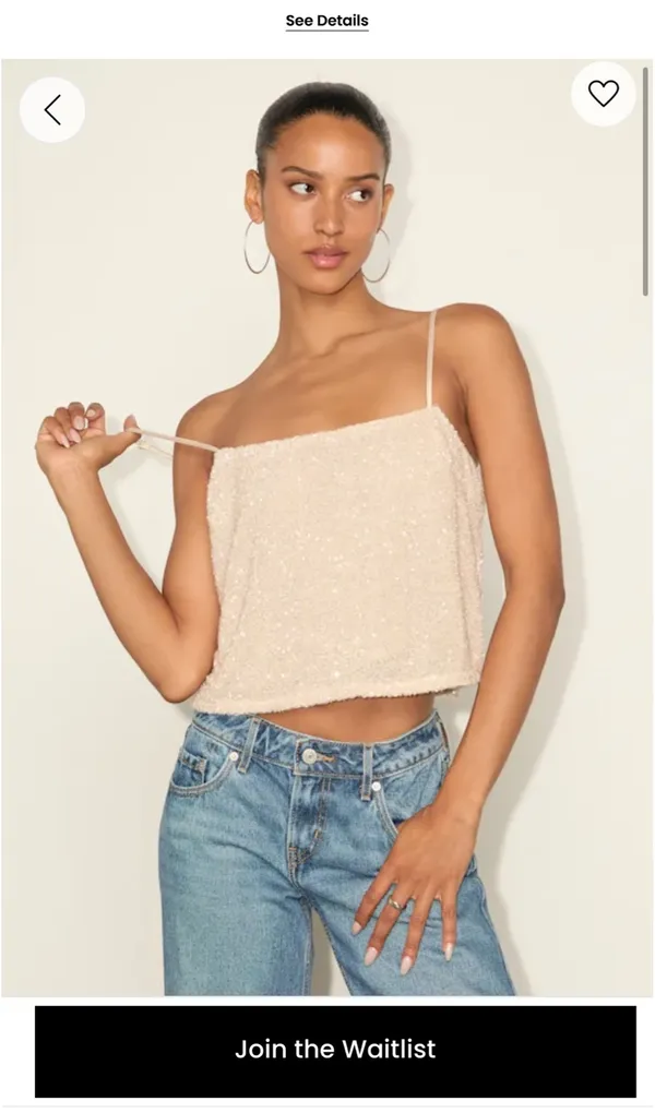 Lulu’s Champagne Sequin Tank Top - Image 2
