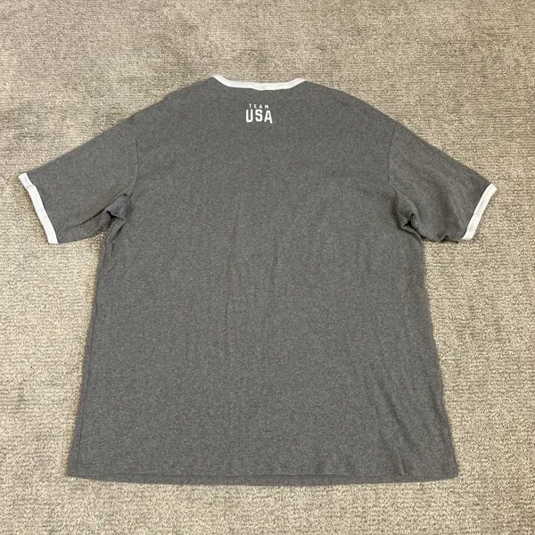 Skims Tee Shirt Womens Medium Olympic Oversized Team USA Gray Ribbed Lounge - Image 5