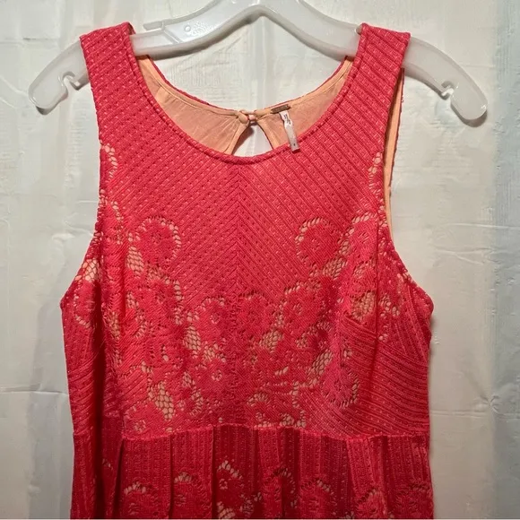 Free People Rocco Pink Lace Dress Size 8 Cocktail Boho Mini Date Night Party‎ - Image 5