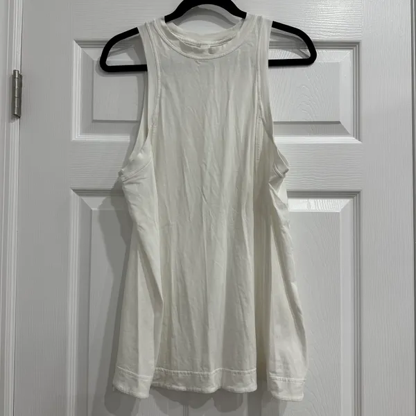 Long Cotton Crewneck Tank Top Size L - Image 3