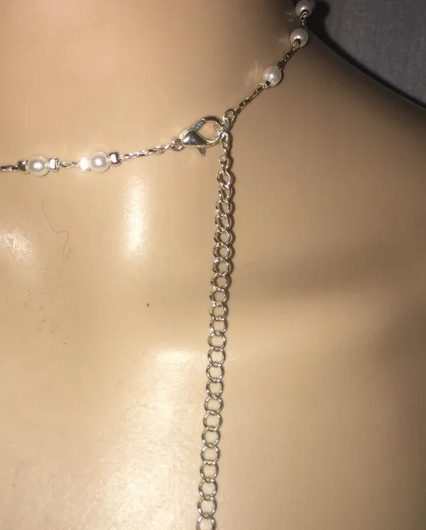 Silver and pearls necklace - Image 3