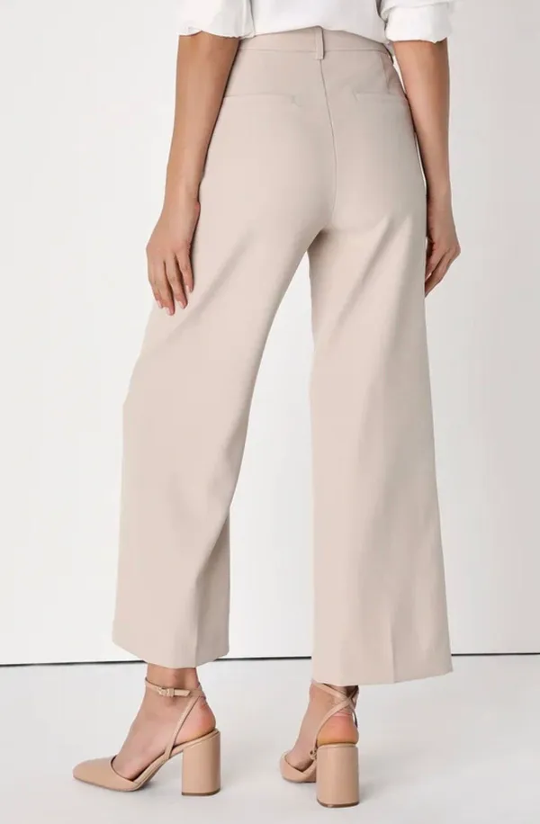 Lulus Beige Dress Pants - Image 3