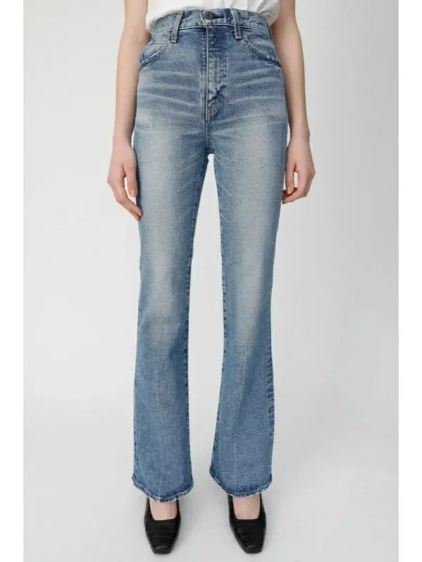 NWT Moussy Vintage MVS Flare in Blue High Rise Stretch Denim Jeans 25 x 33 - Image 6