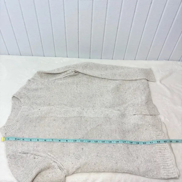 Lamberto Losani Linen Silk Blend Elegant Beige‎ Women's Cardigan Size S - Image 11