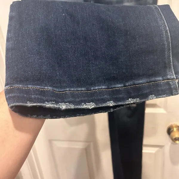 KanCan High Rise Dark Ripped Button Fly‎ Flare Jean Womens XL - Image 8