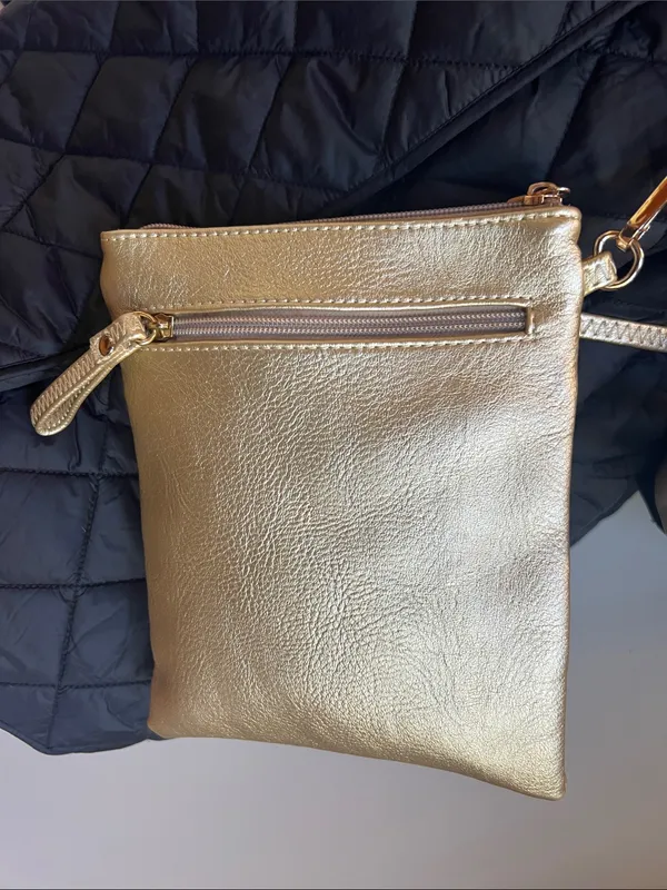 Michael Kors Metallic Gold Crossbody Bag - Image 3