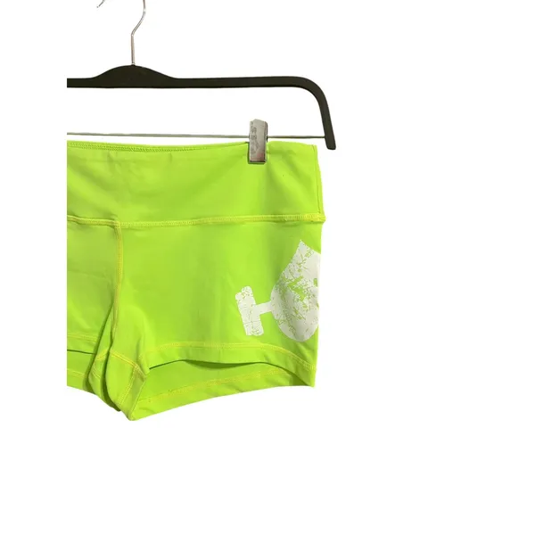 WodBottom‎ Neon Green CrossFit Booty Shorts Weightlifting Gym Size Large - Image 4